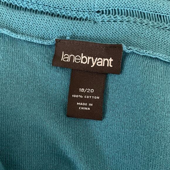 Lane‎ Bryant Women Tunic Cardigan Sweater 18/20 Teal Open Front Casual Office - Picture 2 of 9